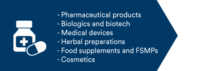 We provide services to companies manufacturing pharmaceutical products, biologics and biotech, medical devices, herbal preparations etc